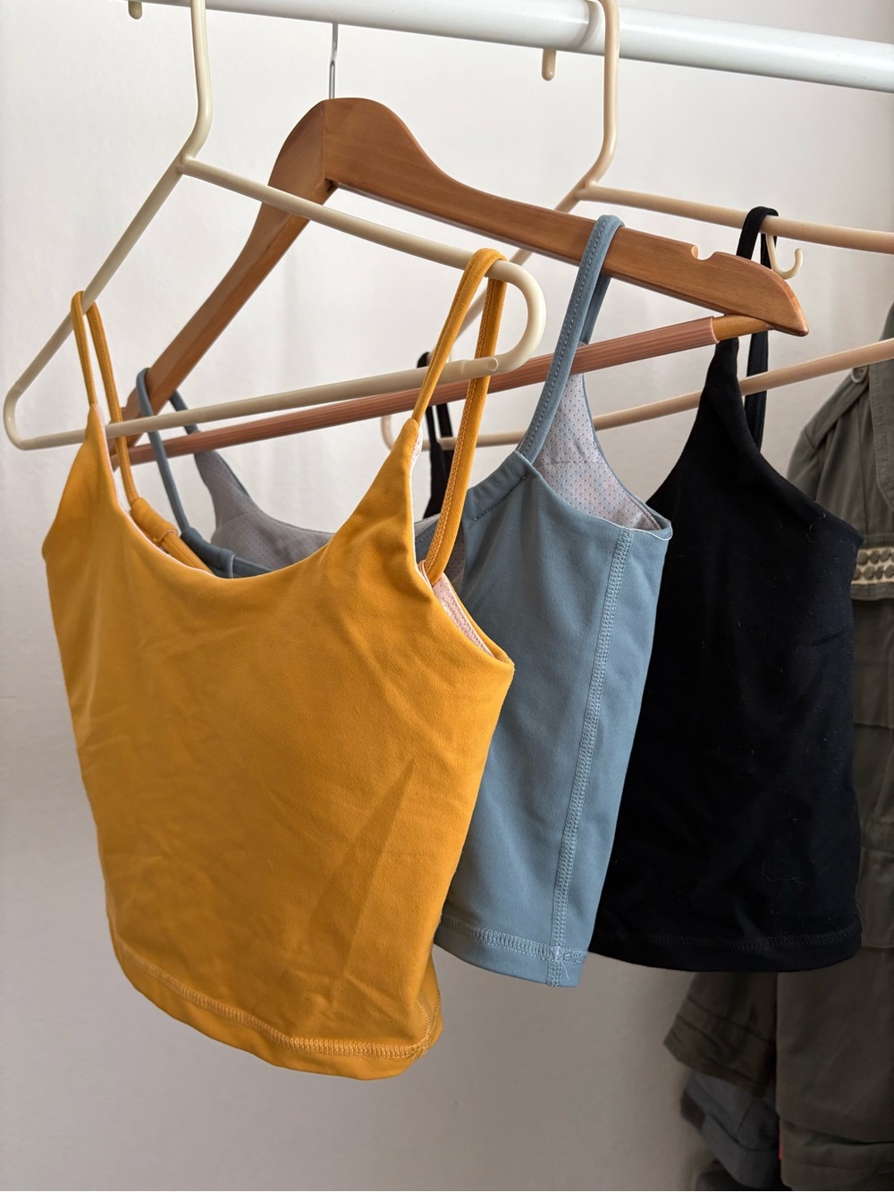 Women’s Slim Spaghetti-Strap Tank Top - Yellow, Blue, Black
